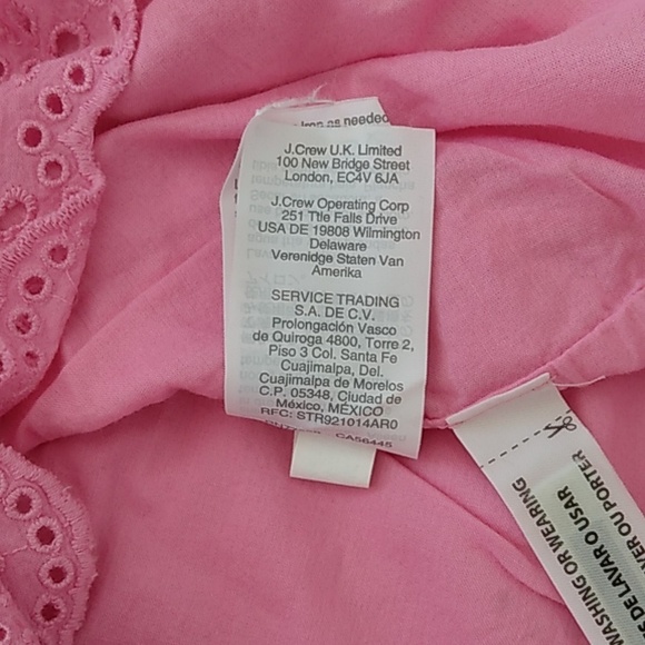 🌻J Crew washed pink eyelet dress Sz 2 - Picture 15 of 16